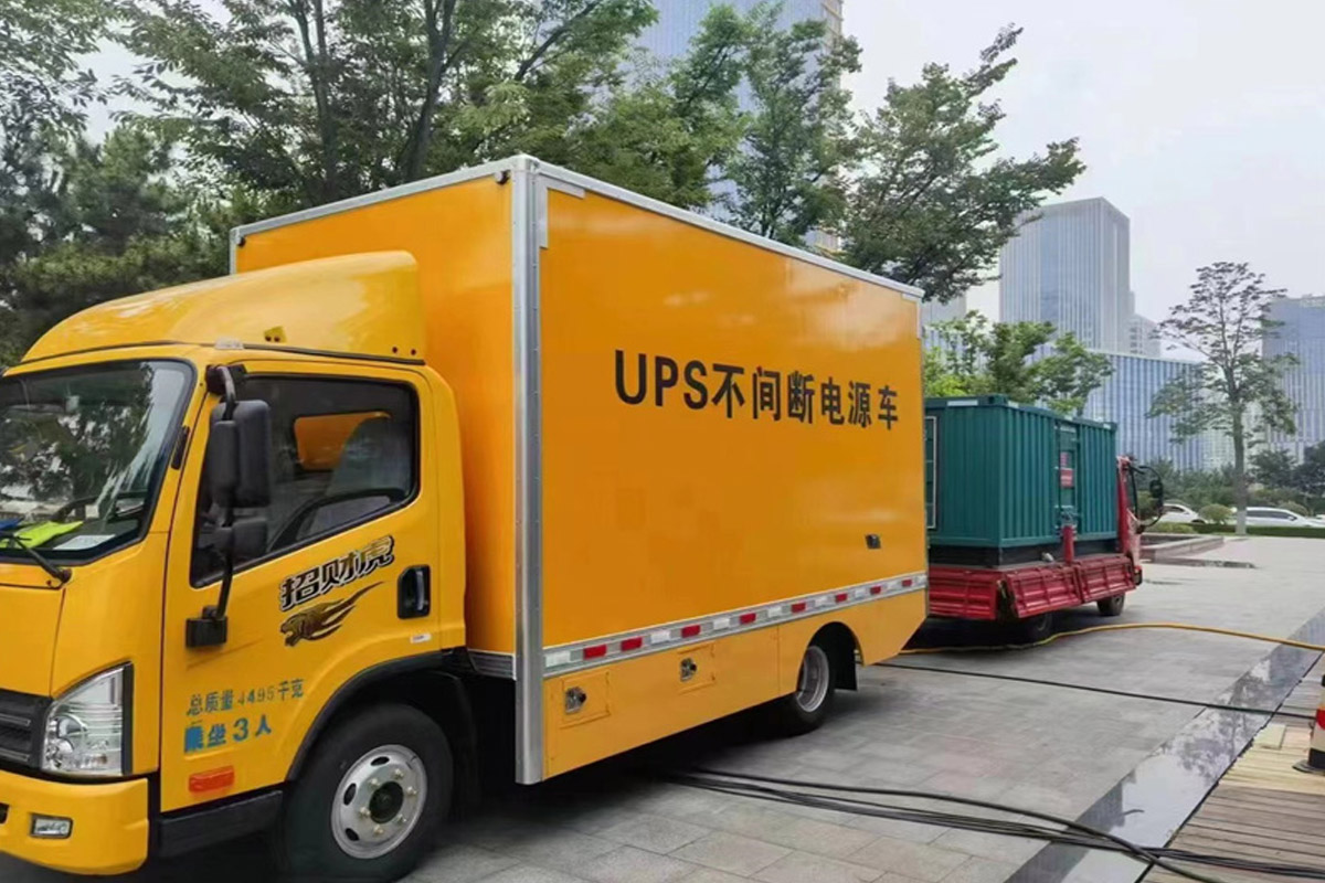 石阡发电机租赁施工现场